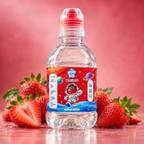 HydroKids Strawberry active water bottle with fresh strawberries